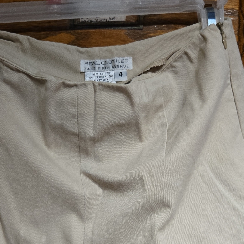 Real Clothes~Saks Fifth Avenue Women's Tan Dress Pants
